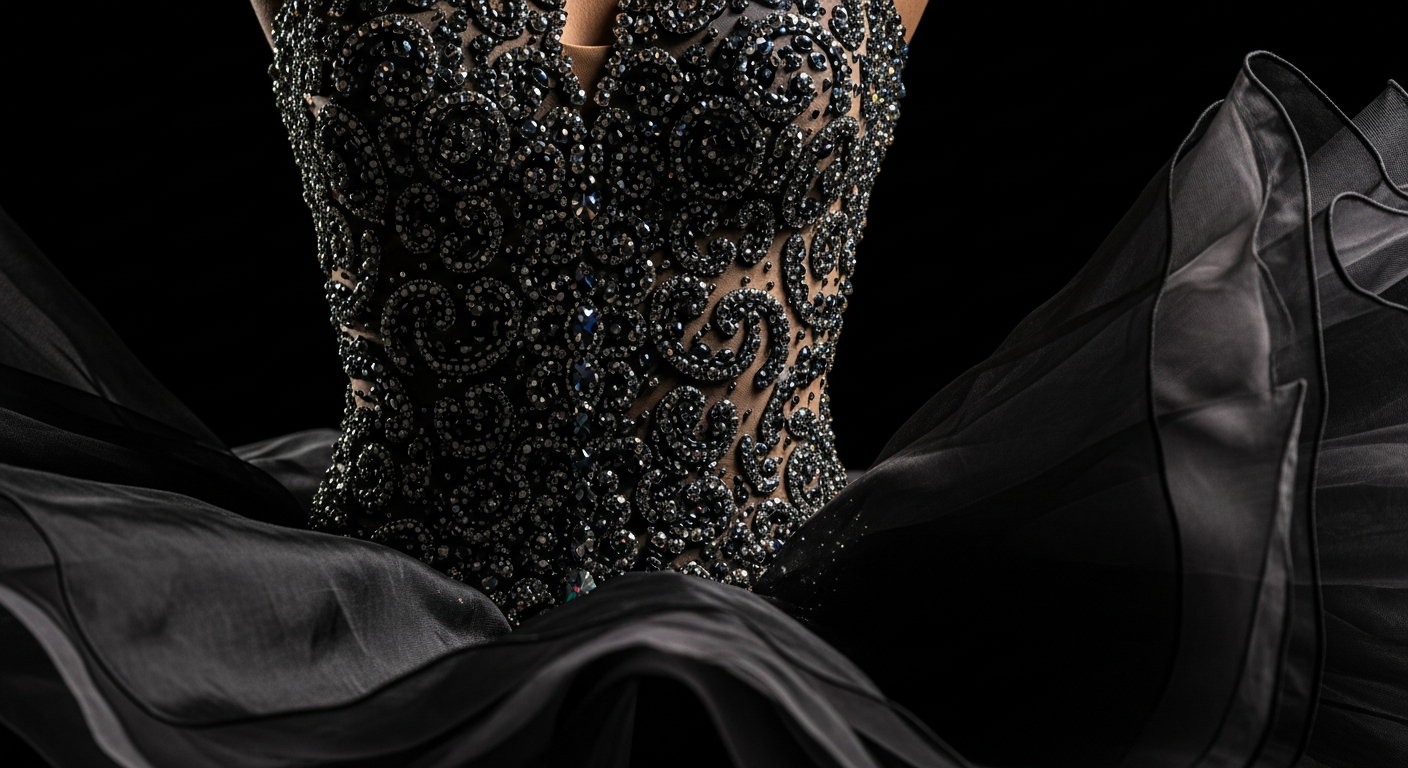 Couture competitive dance dress bodice